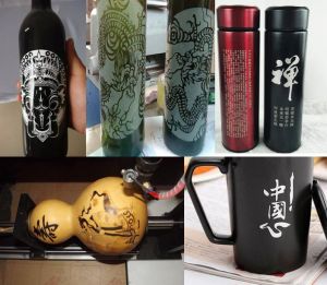 丽水龙泉酒瓶葫芦工艺品激光雕刻机